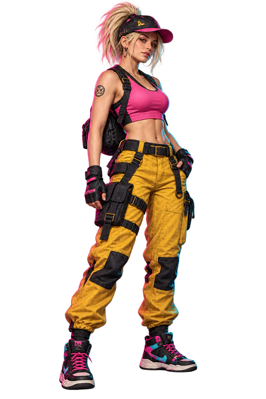 Pixy wearing the TOKEN RIOT collection